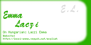 emma laczi business card